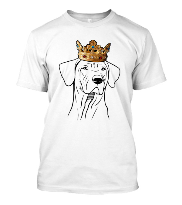 Rhodesian Ridgeback Dog Wearing Royal Crown T-Shirt