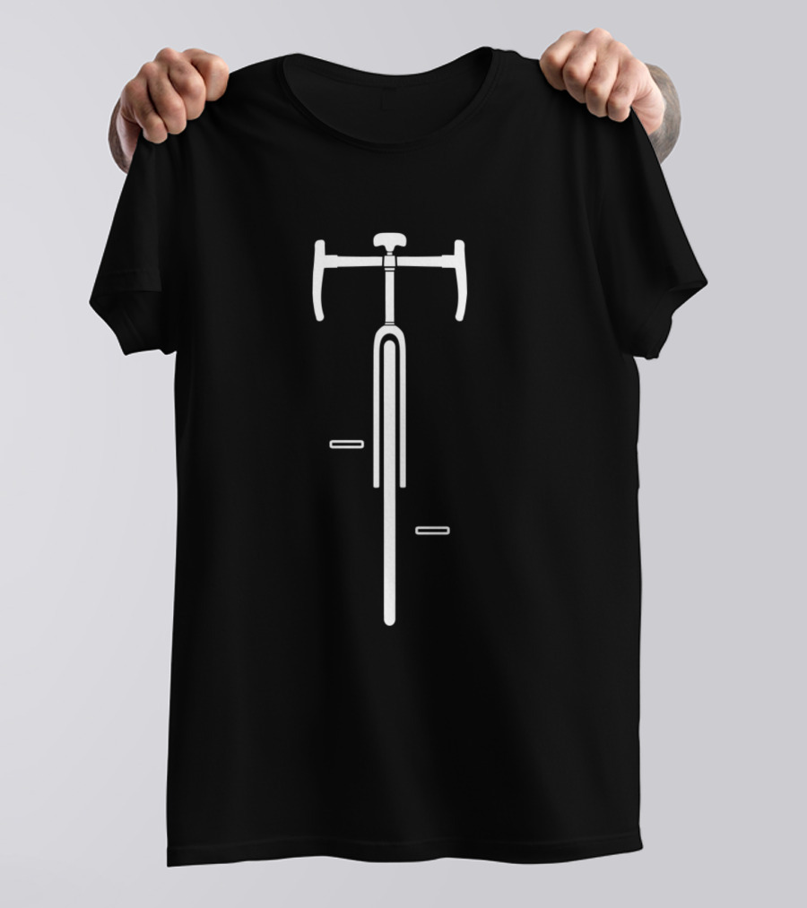 Road Bike Handlebar Front View T-Shirt