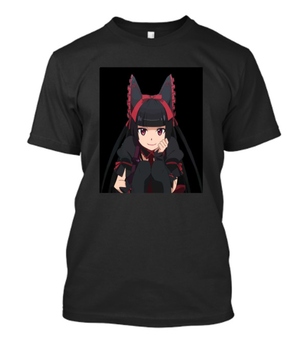Rory Mercury Anime Character With Red And Black Outfit And Cat Ears T-Shirt