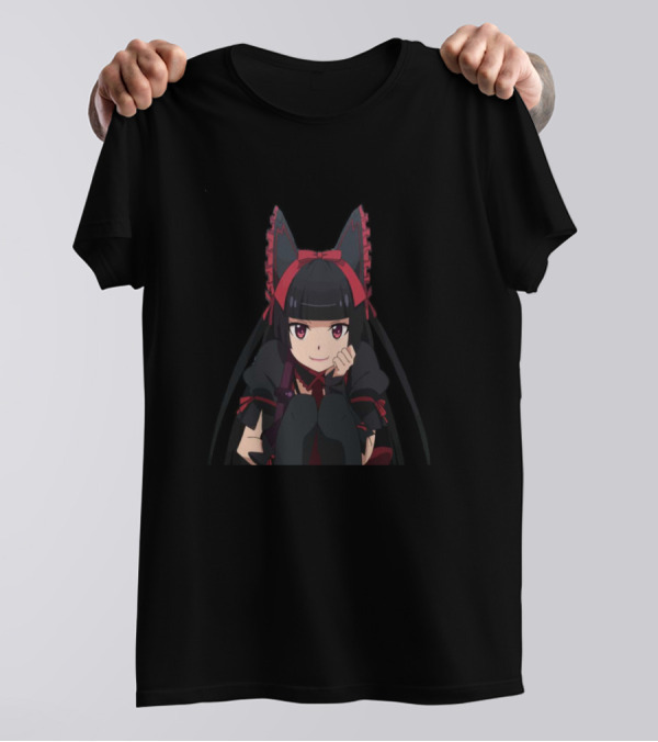 Rory Mercury Anime Character With Red And Black Outfit And Cat Ears T-Shirt