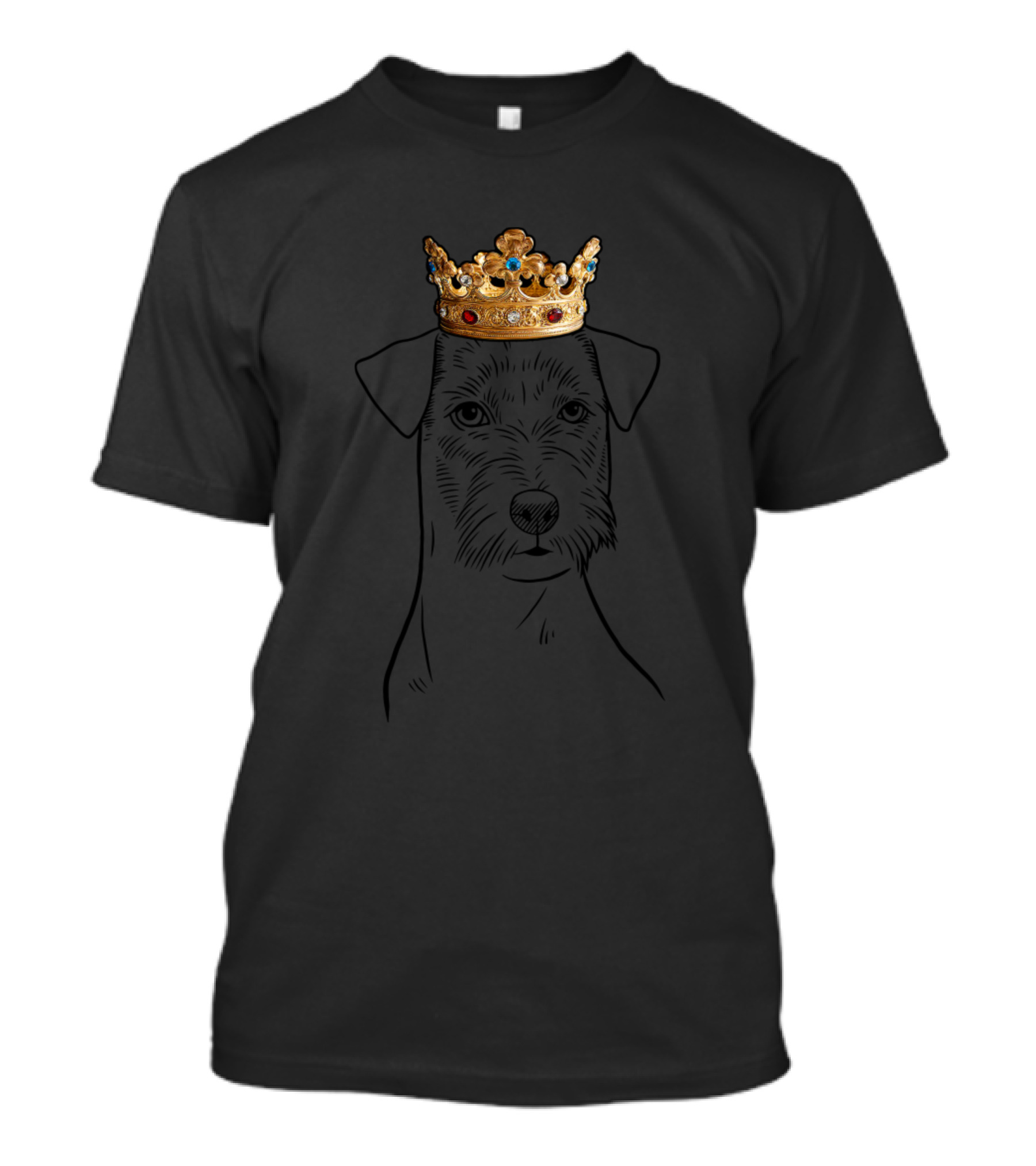 Russell Terrier Dog Wearing Royal Crown T-Shirt