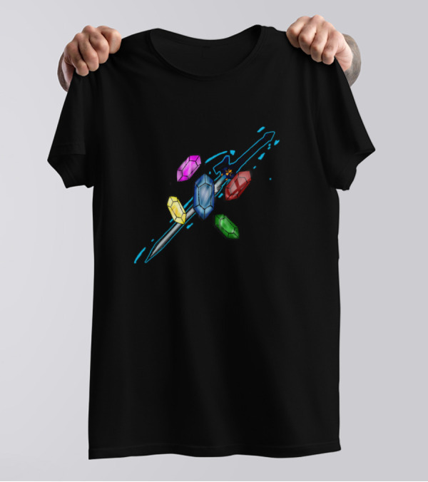 Sailor Pluto Sword And Colorful Gems Magic T-Shirt