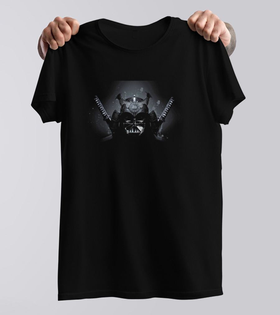 Samurai Order Darth Vader Helmet Katana Cross Swords T-Shirt