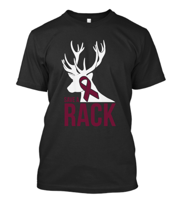 Save A Rack Burgundy Deer Hospice Care Awareness T-Shirt