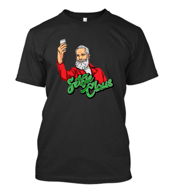 Selfie Claus Santa Taking Selfie In Red Suit T-Shirt