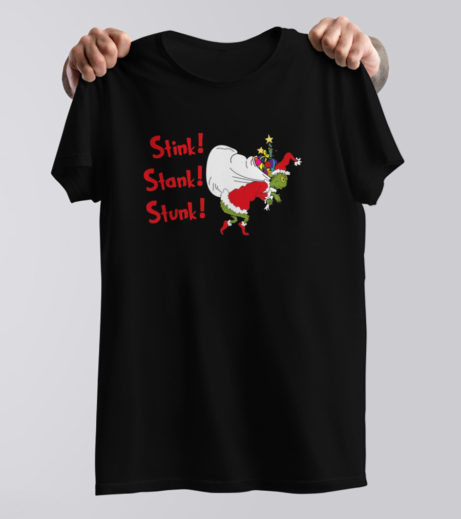 Stink Stank Stunk Grinch Christmas Sack T-Shirt