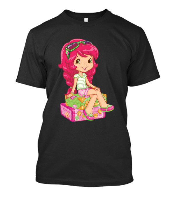 Strawberry Shortcake Vacation Adventure With Luggage And Sunglasses T-Shirt
