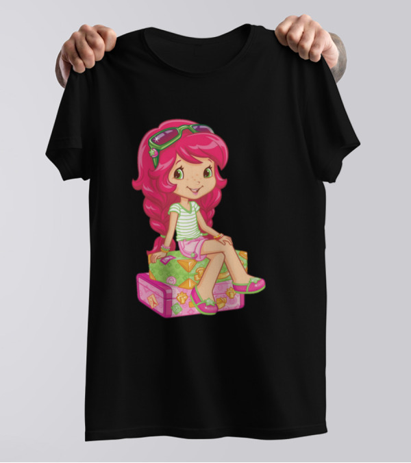Strawberry Shortcake Vacation Adventure With Luggage And Sunglasses T-Shirt