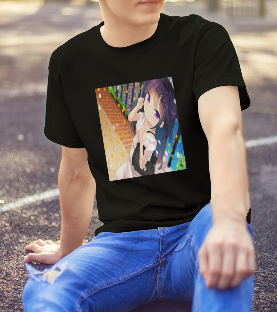 Tereda Rize Anime Character Spring Pathway Scene T-Shirt