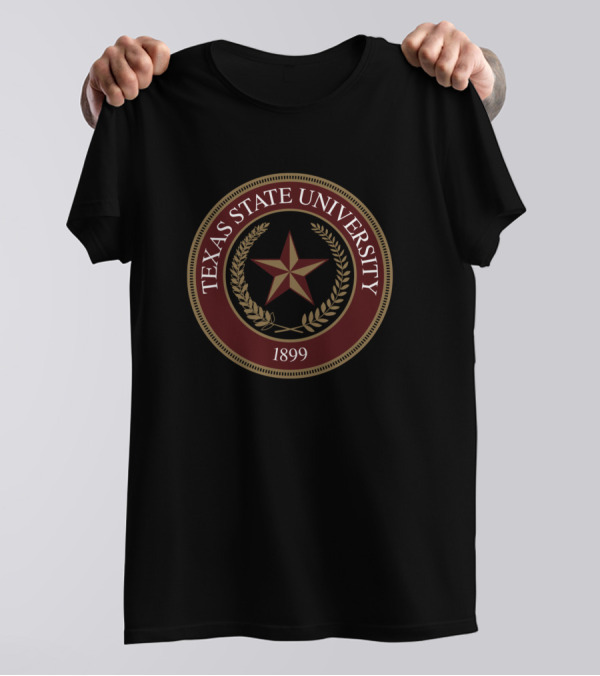 Texas State University Seal 1899 Star Laurel Circle T-Shirt