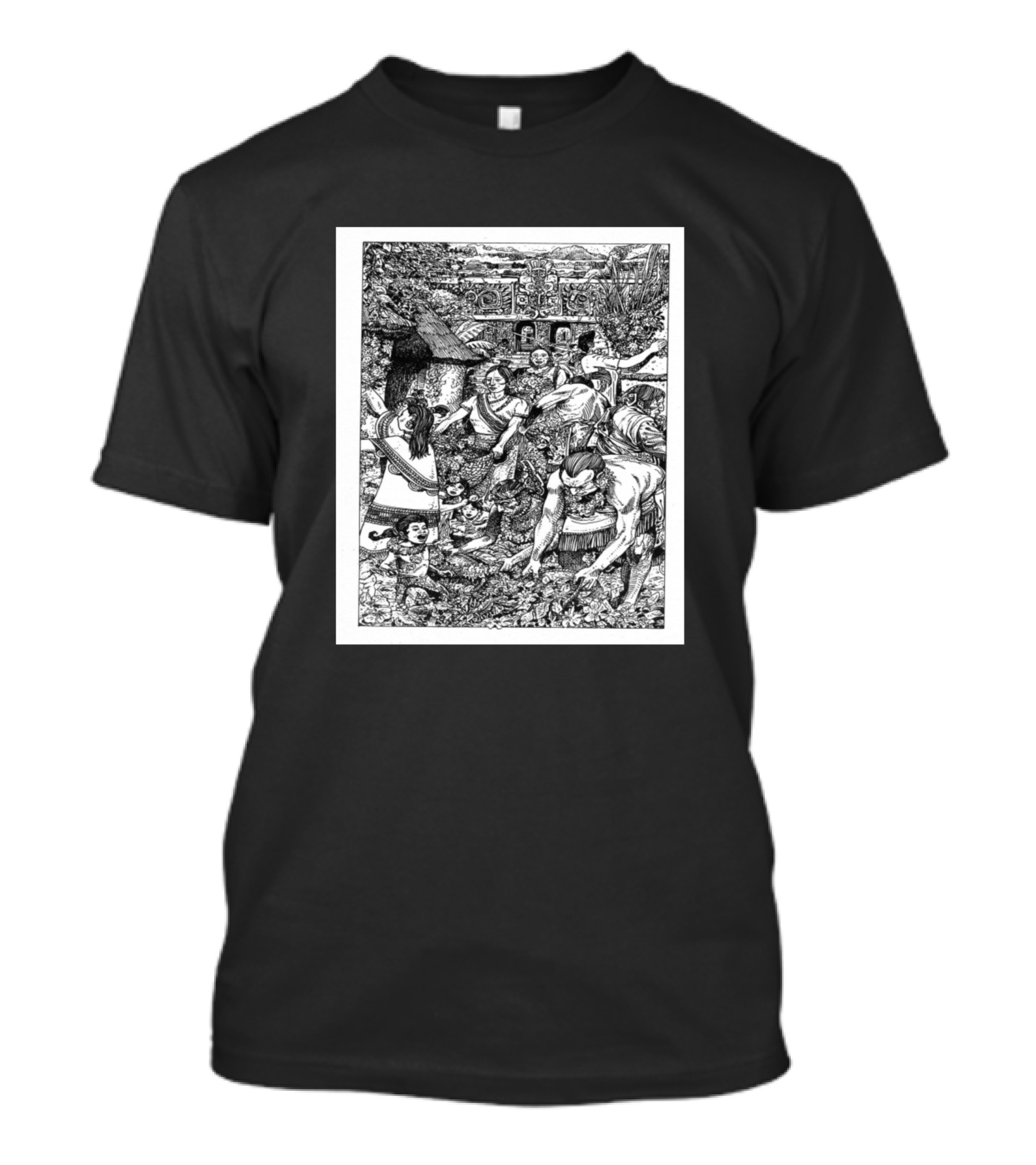 The Gallery Art Of Russ Nicholson Fantasy Village Scene T-Shirt