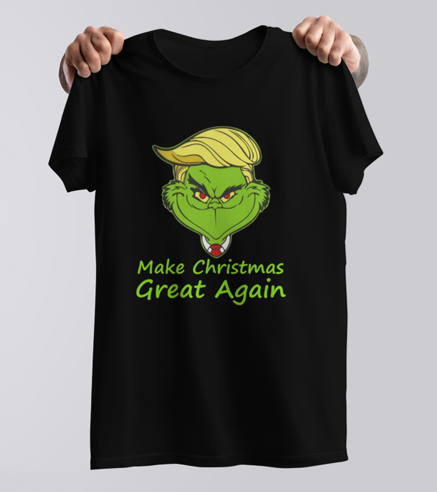 The Grinch Make Christmas Great Again Parody With Iconic Hairstyle T-Shirt