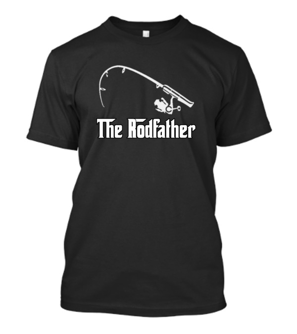 The Rodfather Fishing Rod Typography T-Shirt