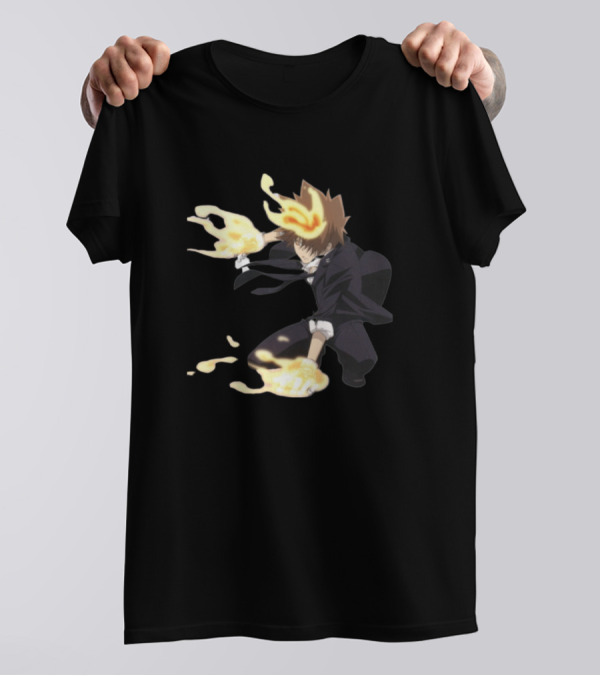 Tsuna Sawada Flames Jump Vongola Hyper Mode KHR T-Shirt