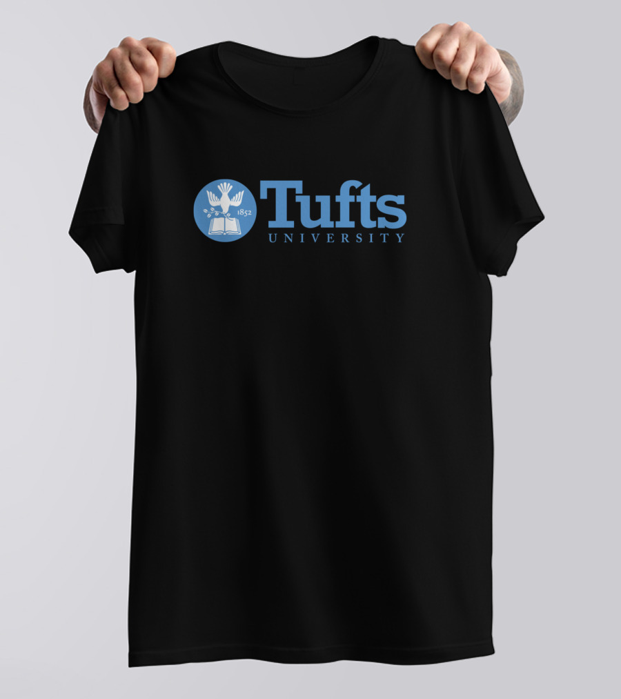 Tufts University 1852 Logo With Book And Lamp T-Shirt