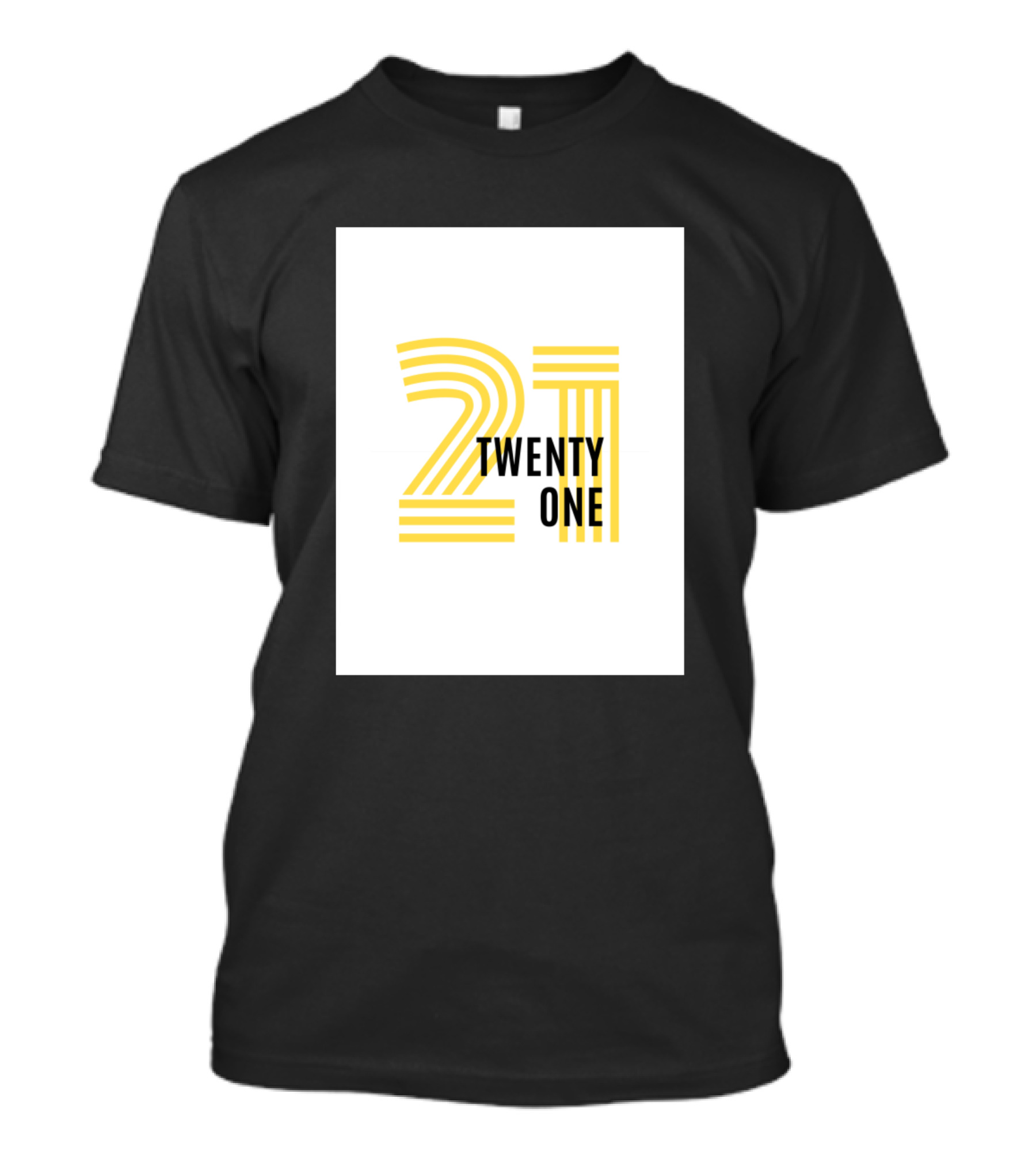 Twenty One 21 Yellow Stripes T-Shirt
