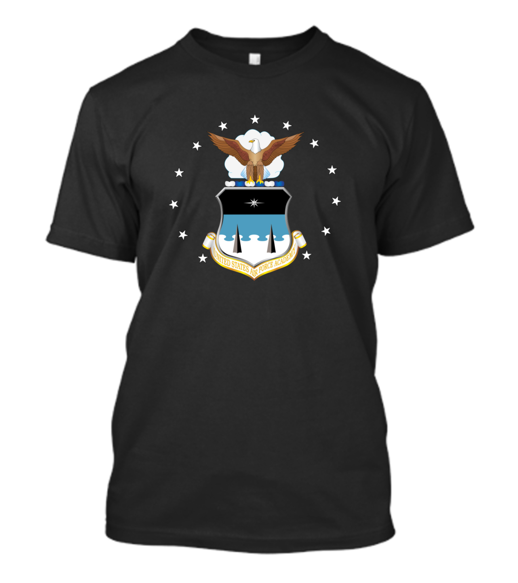 United States Air Force Academy Eagle Emblem With Stars T-Shirt