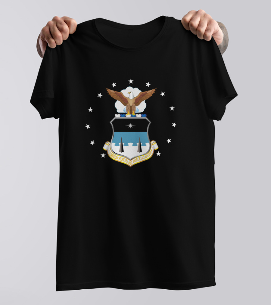 United States Air Force Academy Eagle Emblem With Stars T-Shirt