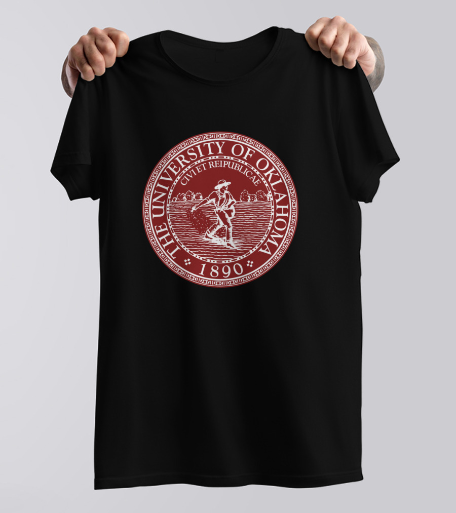 The University Of Oklahoma Seal Civet Reipublicae 1890 T-Shirt