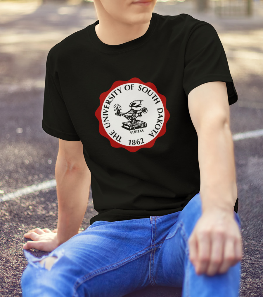 The University Of South Dakota Veritas 1862 Seal T-Shirt