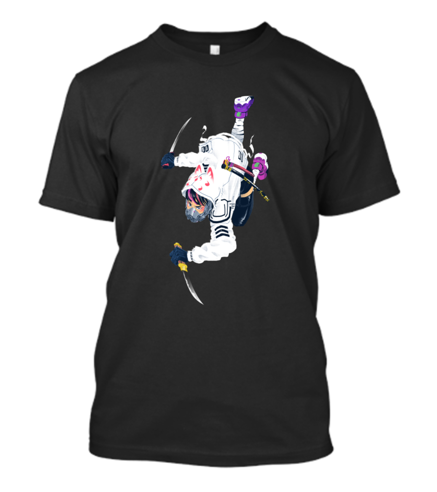 Urban Ninja Cat Hoodie Street T-Shirt