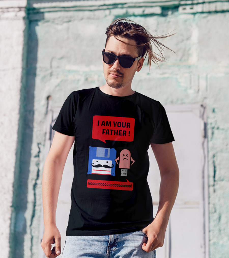 I Am Your Father Floppy Disk USB Nooooooooooooooooo T-Shirt