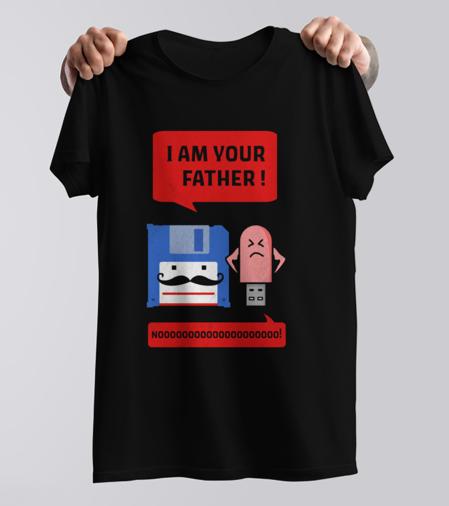 I Am Your Father Floppy Disk USB Nooooooooooooooooo T-Shirt