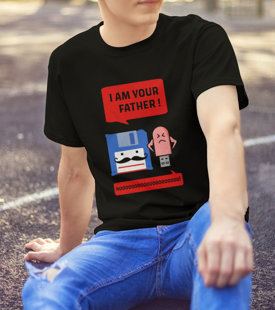 I Am Your Father Floppy Disk USB Nooooooooooooooooo T-Shirt