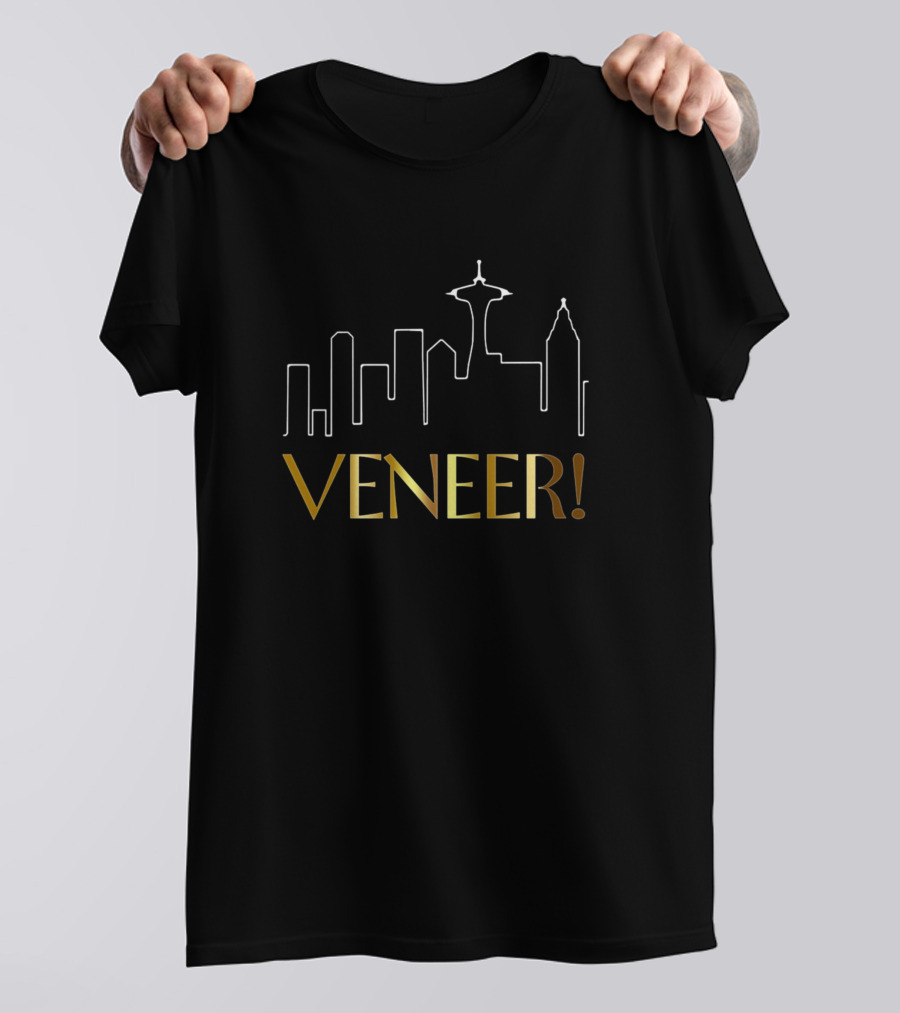 Veneer Seattle Skyline Outline T-Shirt