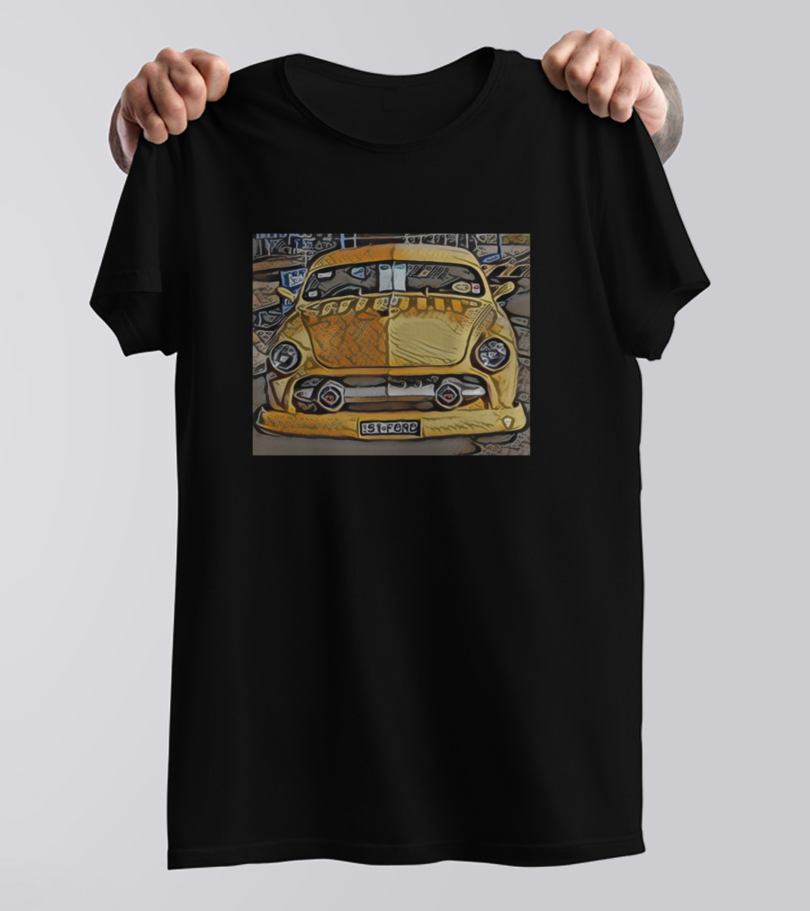 Vintage Car Classic Yellow Retro Automotive 1954 T-Shirt