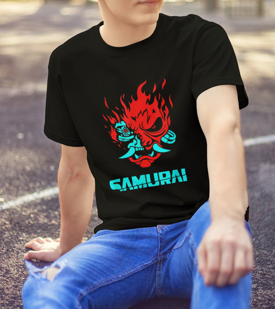 Samurai Japanese Gaming 2077 Vintage Game T-Shirt