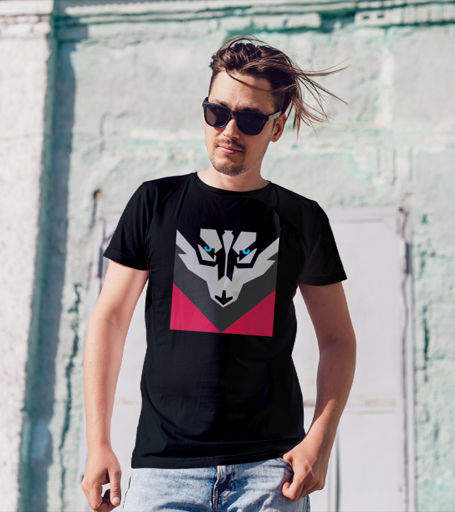 Way Of The Husky Geometric Wolf Face T-Shirt