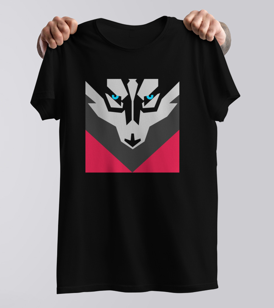 Way Of The Husky Geometric Wolf Face T-Shirt
