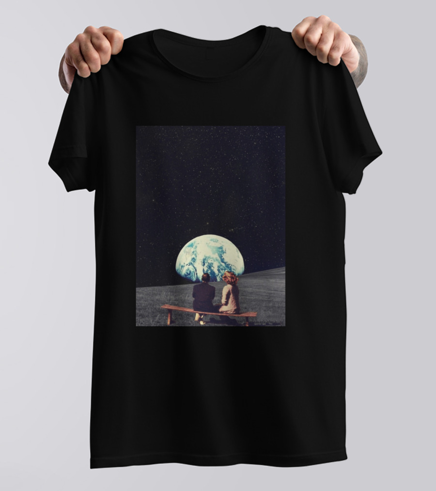We Used To Live There Earth Space Viewing Vintage Couple T-Shirt