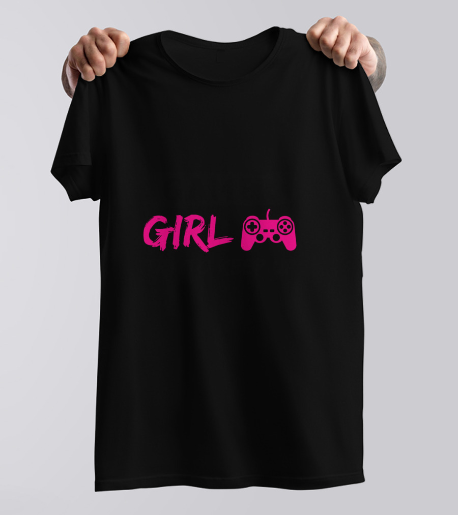 Yes I'm A Gamer Girl Try To Keep Up Controller Funny Gaming T-Shirt