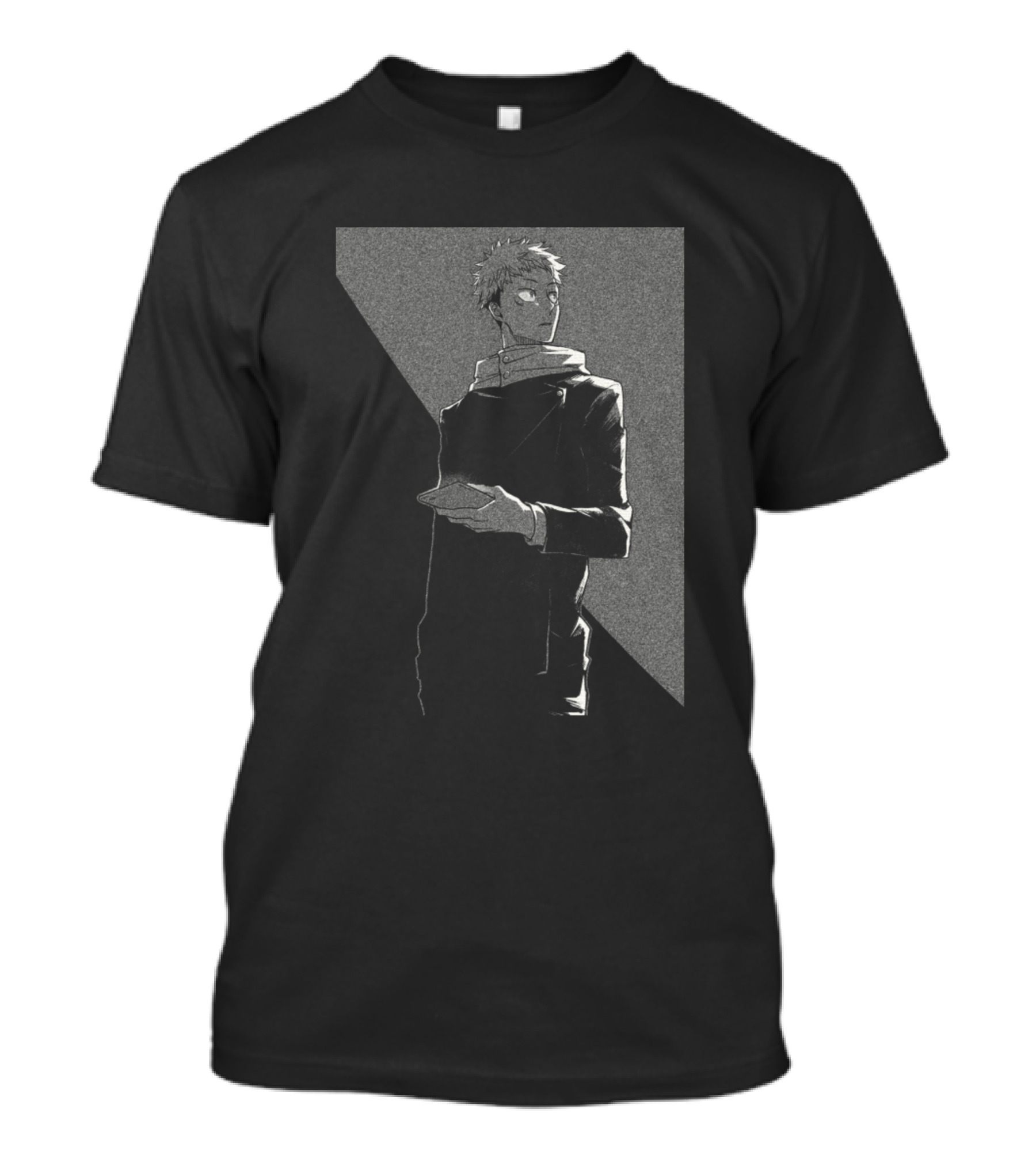 Yuji Itadori Monochrome Manga Style Jujutsu Kaisen T-Shirt