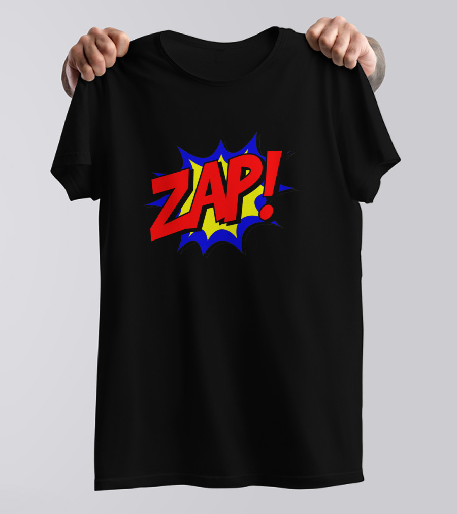 ZAP Comic Book Style Text Burst T-Shirt