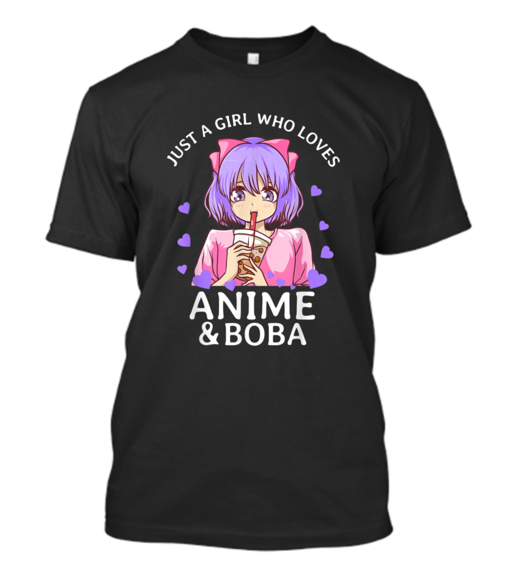Just A Girl Who Loves Anime And Boba Bubble Tea T-Shirt
