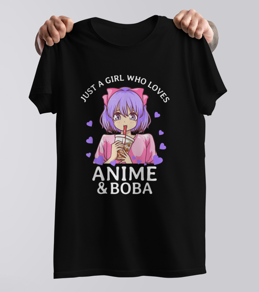 Just A Girl Who Loves Anime And Boba Bubble Tea T-Shirt