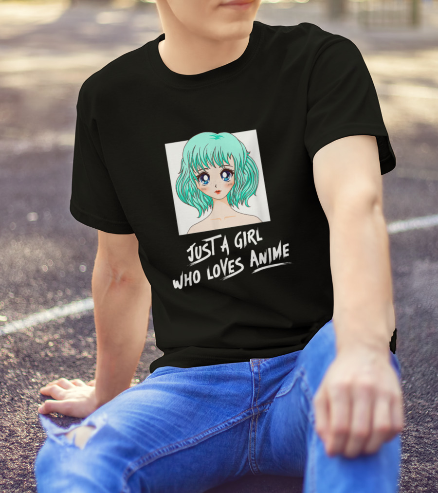 Just A Girl Who Loves Anime Cute Anime Girl T-Shirt