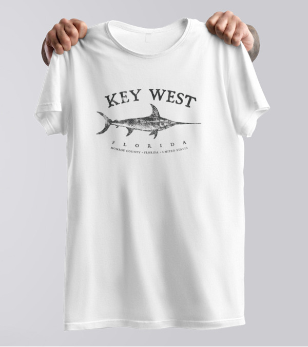 Key West Florida Fishing Marlin Monroe County United States T-Shirt