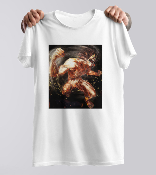 King Of Titan Attack Eren Jaeger Anime T-Shirt