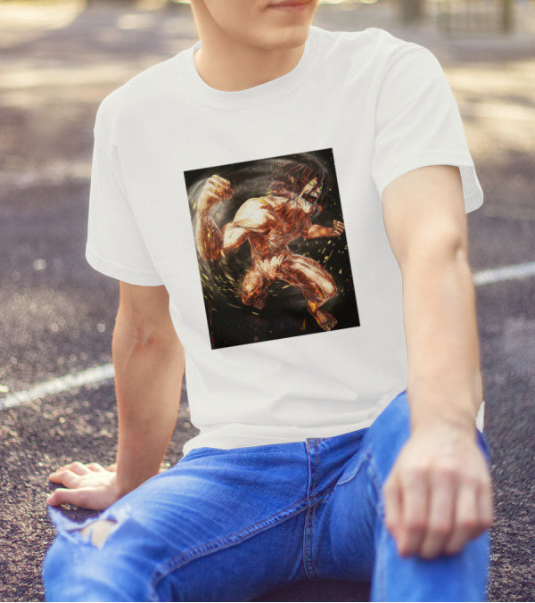 King Of Titan Attack Eren Jaeger Anime T-Shirt