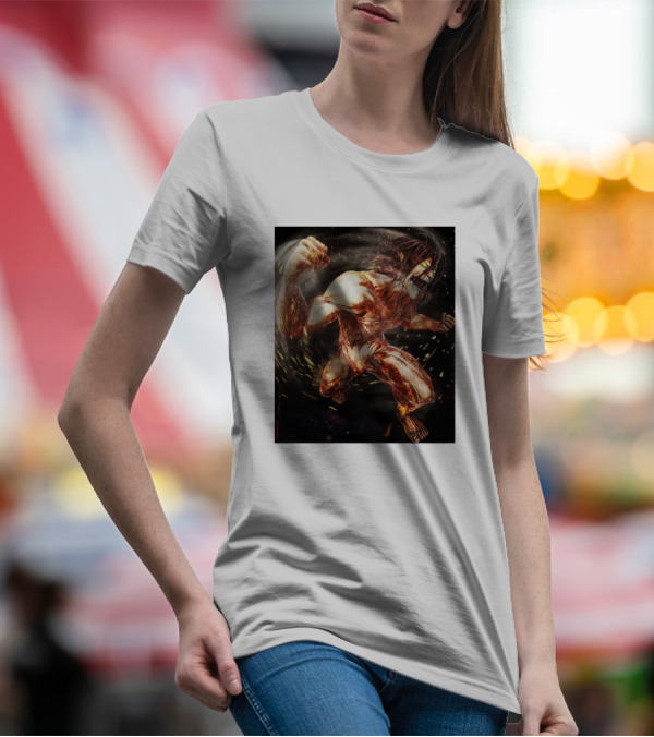 King Of Titan Attack Eren Jaeger Anime T-Shirt
