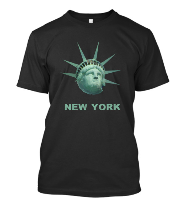 Lady Liberty Sculpture Head With New York Text T-Shirt