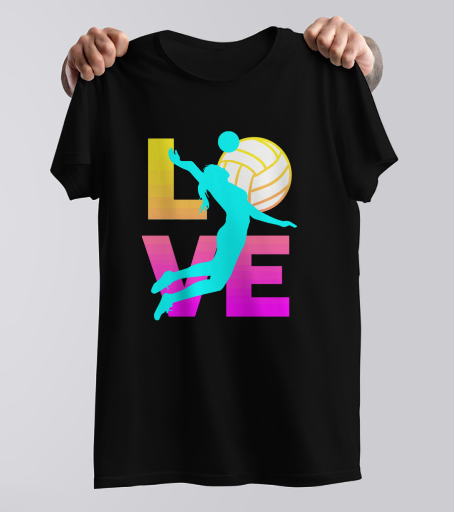 Love Volleyball Girls Women Items T-Shirt