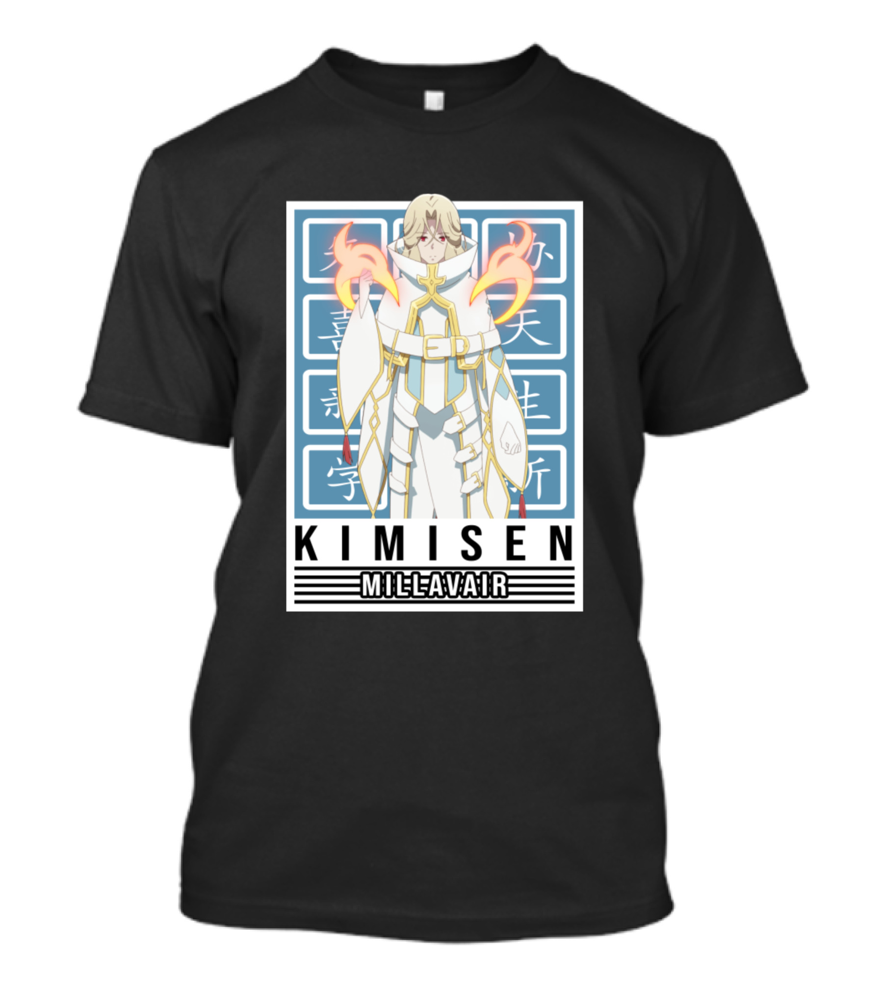 Kimisen Millavair Anime Character With Symbols T-Shirt