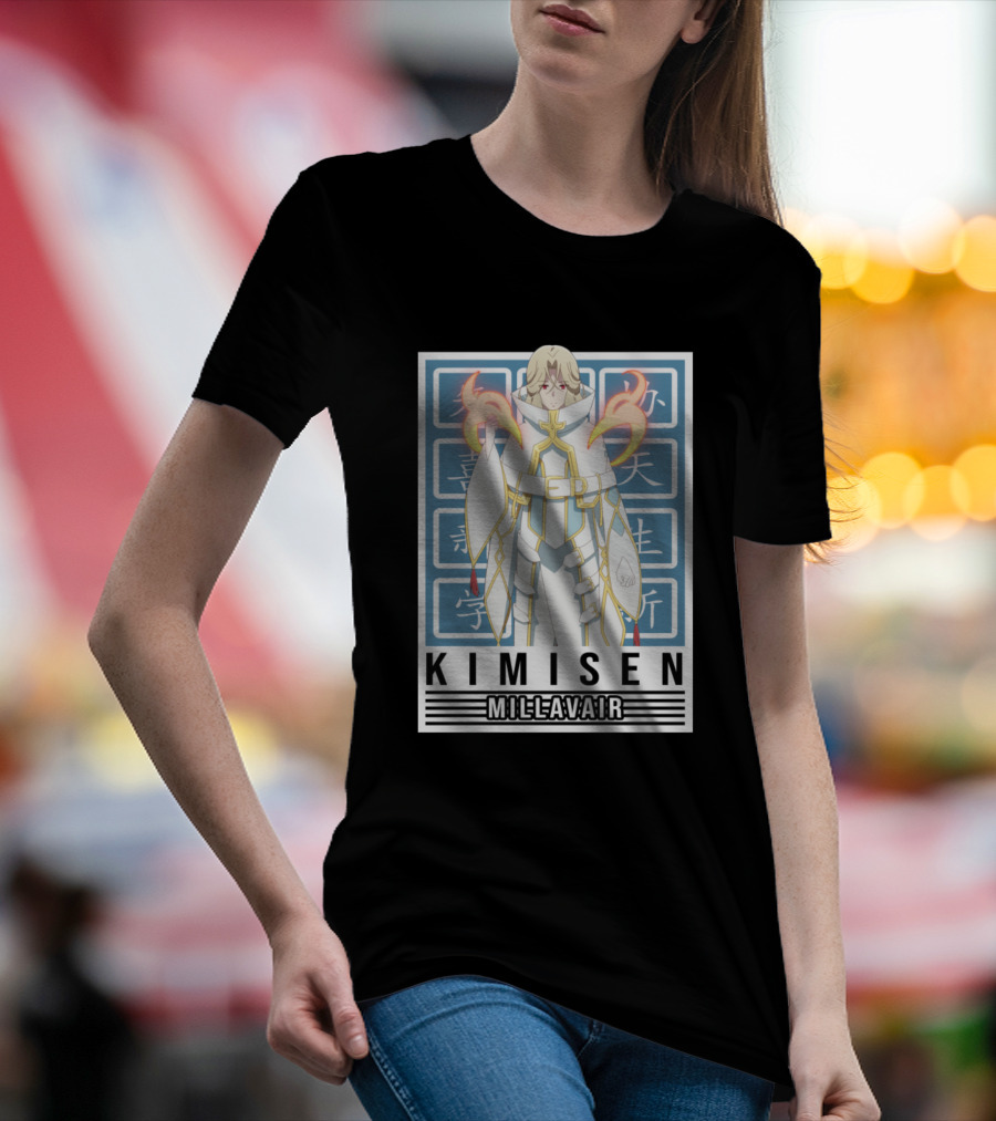 Kimisen Millavair Anime Character With Symbols T-Shirt