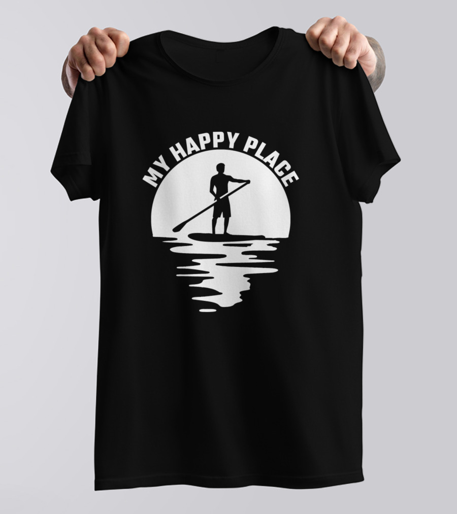 My Happy Place Paddleboarding Sunset T-Shirt