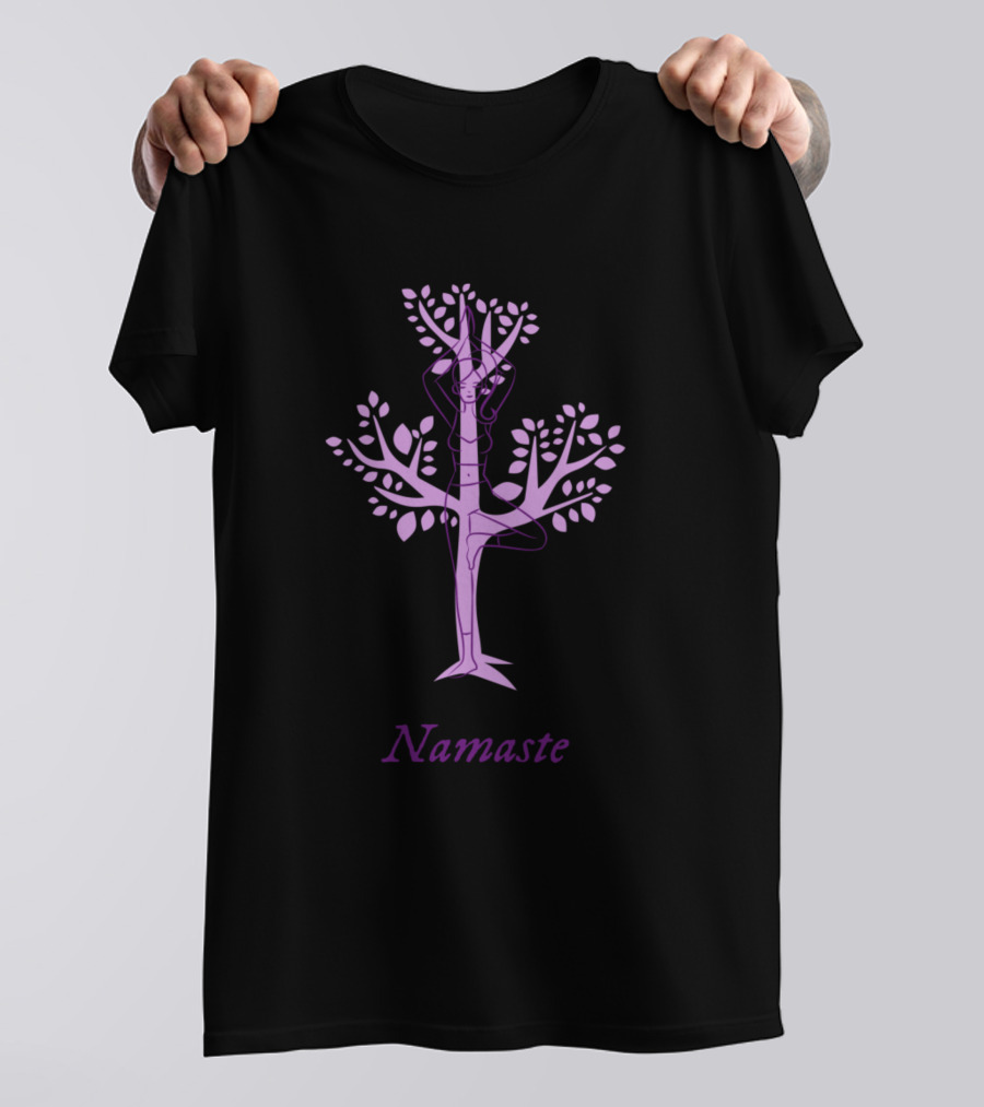 Namaste Tree Pose Yoga T-Shirt